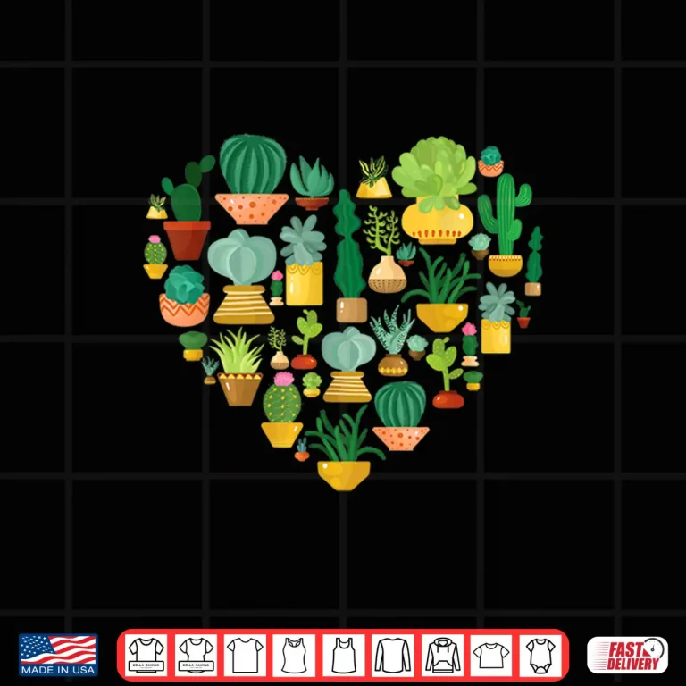 Design Succulent Cactus Succa Lover Heart Professional Gardener Shirt