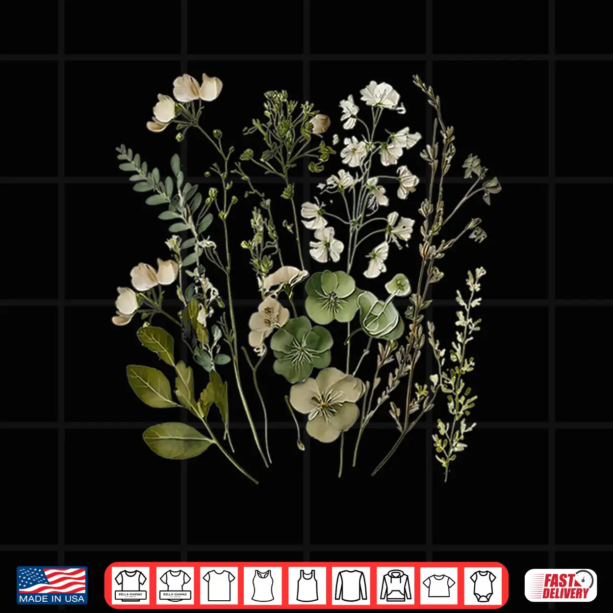 Vintage Flowers Goblincore Cottagecore Botanical Aesthetic Shirt