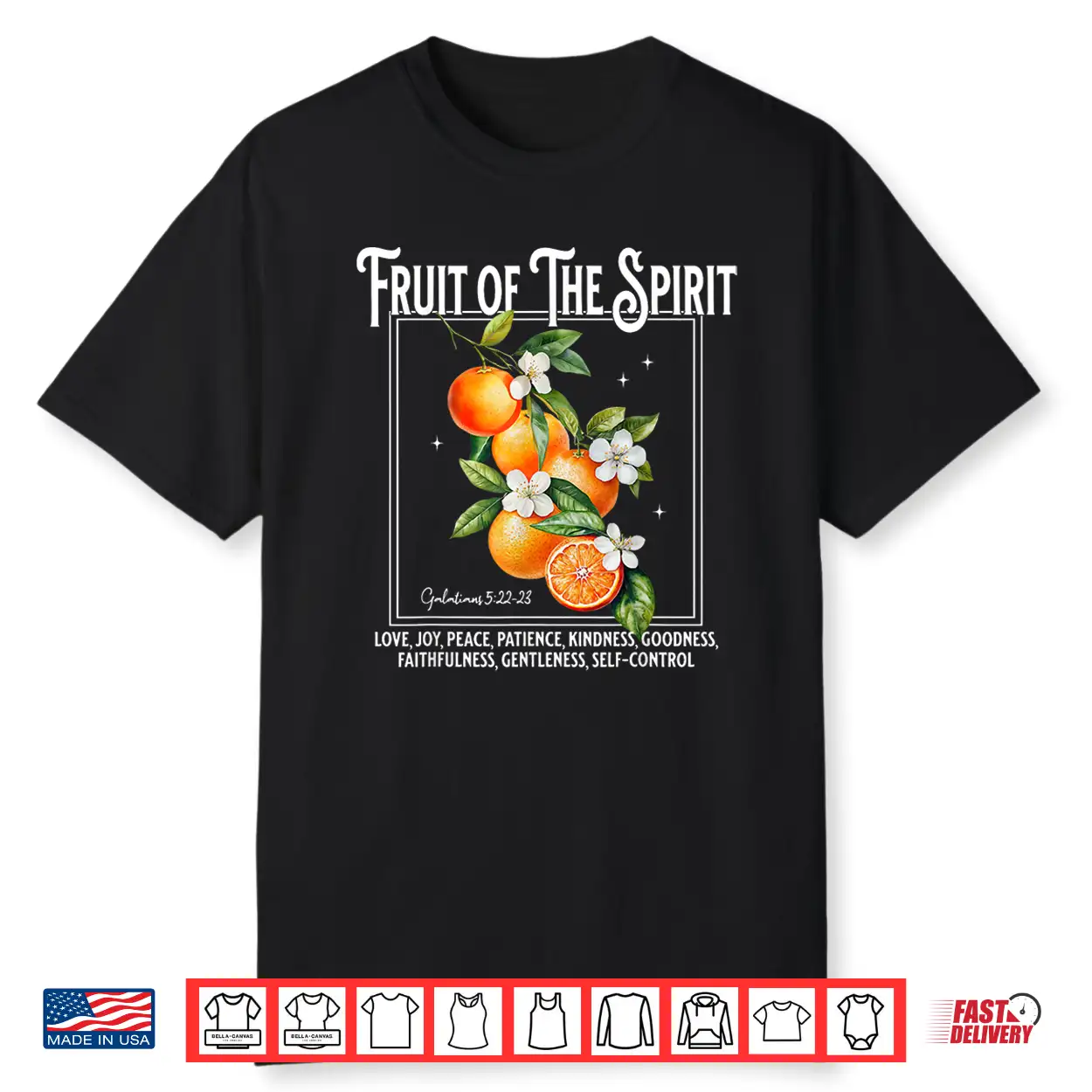 Christian Fruit Of The Spirit Vintage Orange Flower Shirt Christian Fruit Of The Spirit Vintage Orange Flower Shirt
