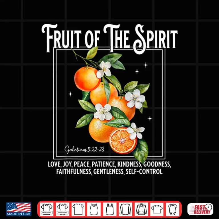 Design Christian Fruit Of The Spirit Vintage Orange Flower Shirt