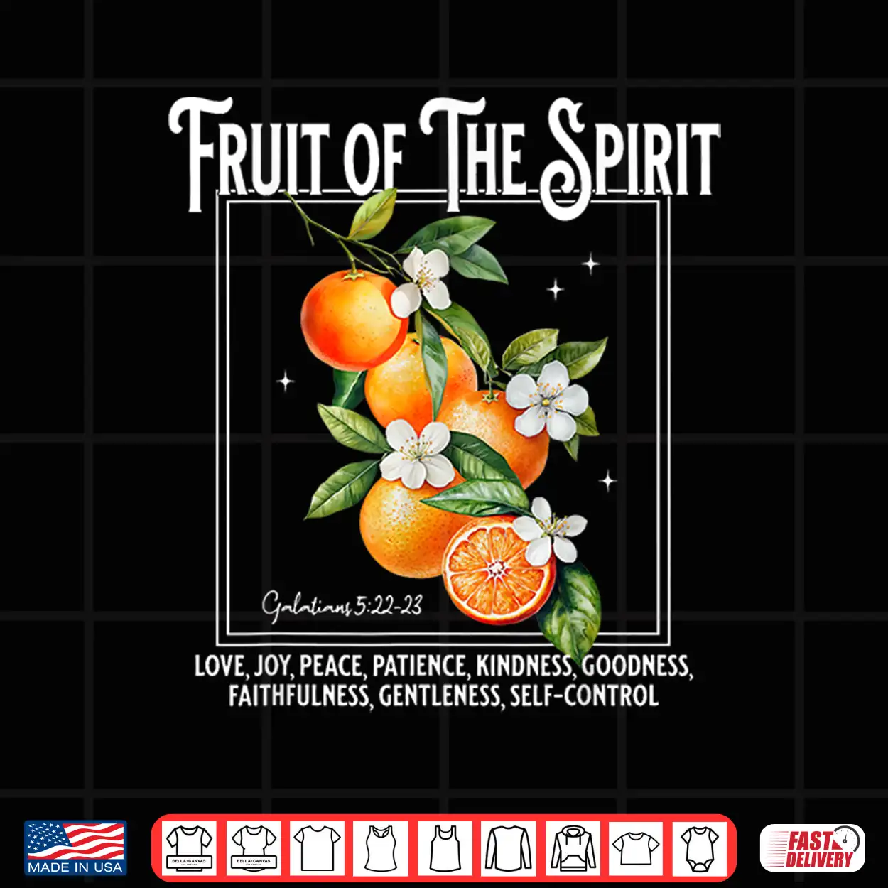 Christian Fruit Of The Spirit Vintage Orange Flower Shirt Christian Fruit Of The Spirit Vintage Orange Flower Shirt