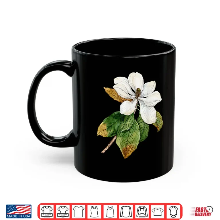 Mug Boho Flower Magnolia Graphic Botanical Nature Lover Shirt