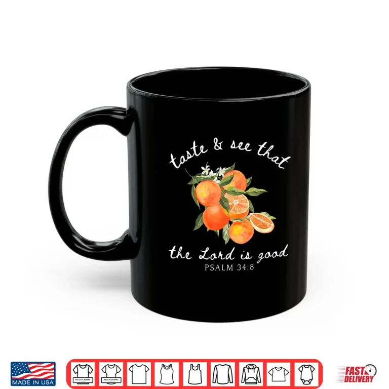 Mug Christian Orange Fruit Flower Bible Verse Religions Shirt