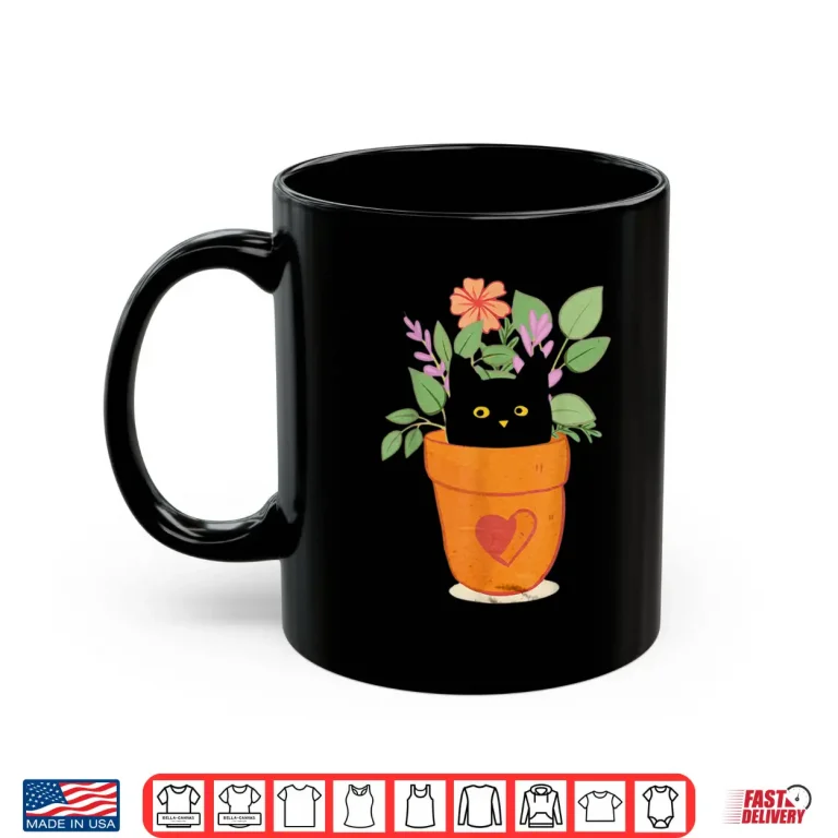 Mug Funny Cat And Plant Gardener Houseplant Aesthetic Shirt