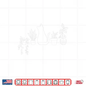 Funny Cat Gardening House Plant Lovers Cute Graphic Shirt 4 Design Funny Cat Gardening House Plant Lovers Cute Graphic Shirt