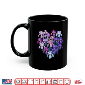 Mug Iris Flower Graphic Colorful Floral Botanical Design Shirt