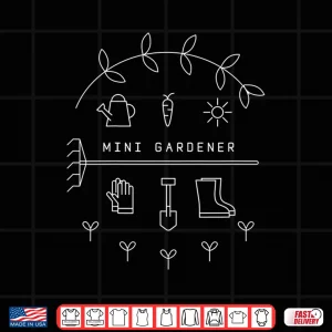 Mini Gardener Kids Garden Flowers Plants Graphic Shirt 4 Design Mini Gardener Kids Garden Flowers Plants Graphic Shirt