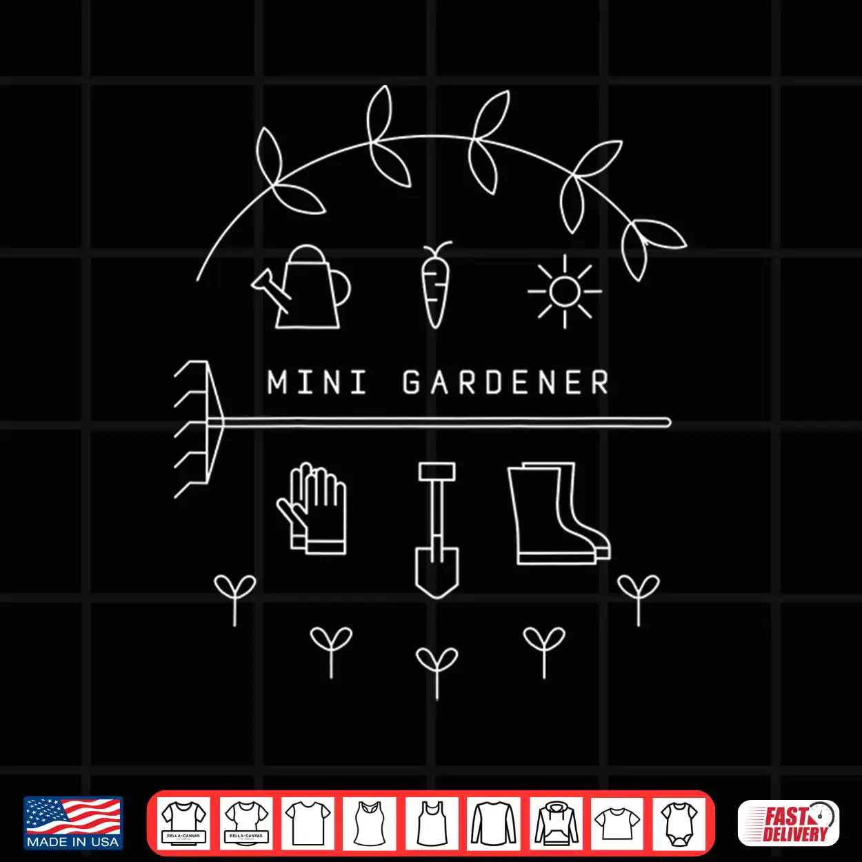 Mini Gardener Kids Garden Flowers Plants Graphic Shirt Mini Gardener Kids Garden Flowers Plants Graphic Shirt