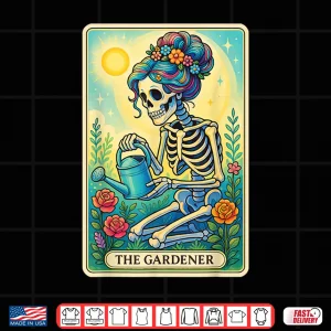 Design The Gardener Tarot Card Mystic Botanical Aesthetic Shirt