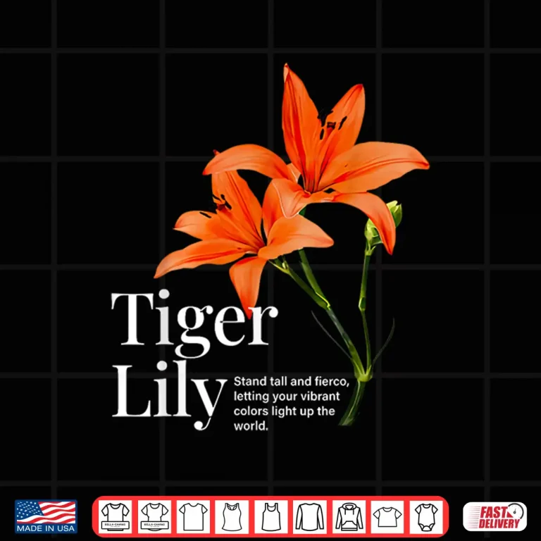 Design Vintage Tiger Lily Flower Aesthetic Nature Lover Shirt