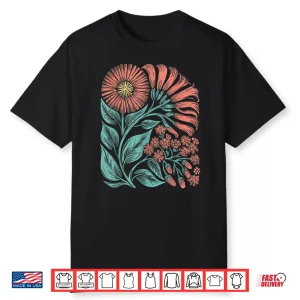 Botanical Boho Daisy Flower Retro Floral Wildflower Aesthetic Shirt