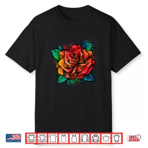 Colorful Rose Garden Gardener Botanist Floral Design Shirt