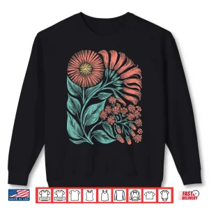 Sweatshirt Botanical Boho Daisy Flower Retro Floral Wildflower Aesthetic Shirt