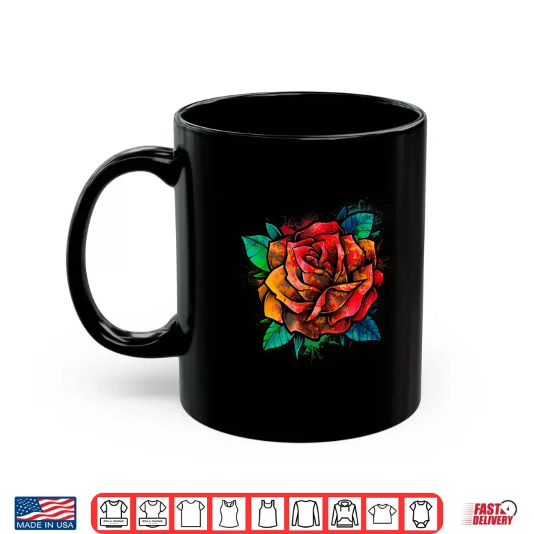 Mug Colorful Rose Garden Gardener Botanist Floral Design Shirt