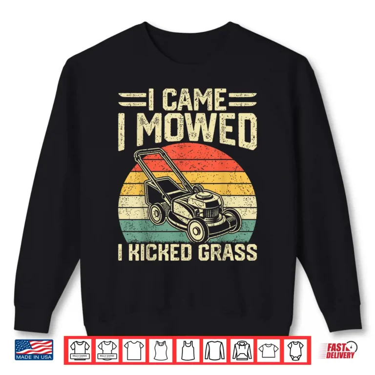 Sweatshirt Garden Plant Lover Funny Lawn Mowing Vintage Graphic Shirt