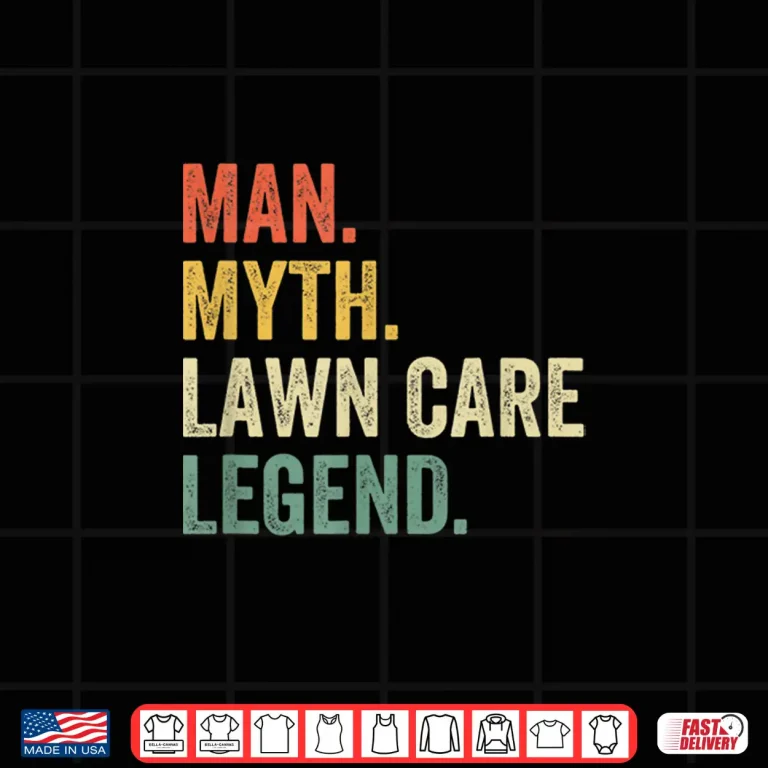 Design Man Myth Lawn Care Legend Professional Mowing Identity Shirt