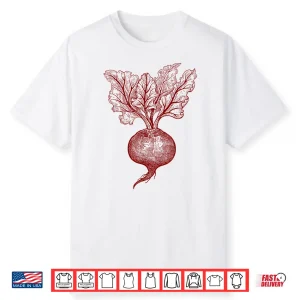 Vegetable Retro Vintage Vegetarian Beets Graphic Shirt