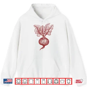 Hoodie Vegetable Retro Vintage Vegetarian Beets Graphic Shirt