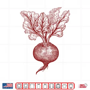 Design Vegetable Retro Vintage Vegetarian Beets Graphic Shirt