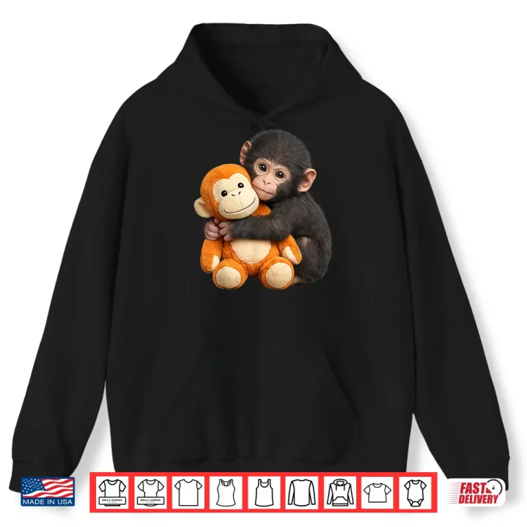Hoodie Baby Monkey Punch Team Punch Cute Animal Lover Shirt