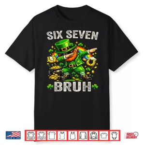 Bruh Saint Patricks Day Six Seven Meme Graphic Shirt