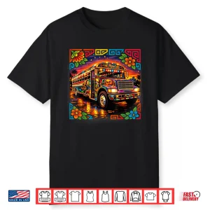 Diablo Rojo Bus Mola Art Panama Cultural Design Shirt