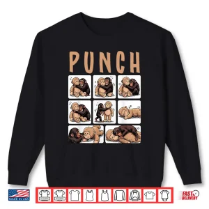 Sweatshirt Cute Monkey Punch Viral Internet Character Aesthetic Shirt