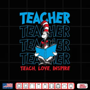 Design Dr Seuss Cat In The Hat Teacher Professional Graphic Shirt