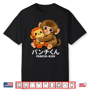 Japanese Abandoned Monkey Punch Cute Plush Toy Graphic Shirt