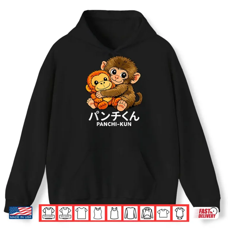 Hoodie Japanese Abandoned Monkey Punch Cute Plush Toy Graphic Shirt