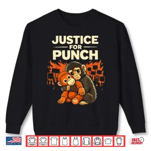 Justice For Punch The Monkey Viral Internet Meme Shirt 2 Sweatshirt Justice For Punch The Monkey Viral Internet Meme Shirt
