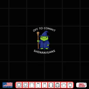 Off To Commit Shenanigans Wizard Frog Meme Graphic Shirt 4 Design Off To Commit Shenanigans Wizard Frog Meme Graphic Shirt