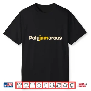 Polyjamorous Music Lover Minimalist Artistic Graphic Design Shirt