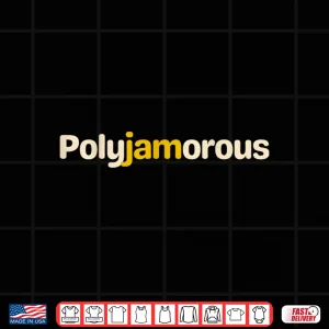 Design Polyjamorous Music Lover Minimalist Artistic Graphic Design Shirt