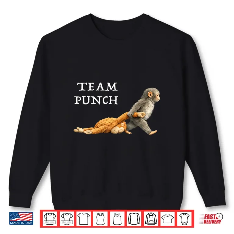 Sweatshirt Team Punch Viral Internet Meme Character Graphic Shirt