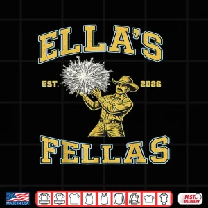 Design Vintage Fellas Ellas Classic Matching Squad Aesthetic Shirt