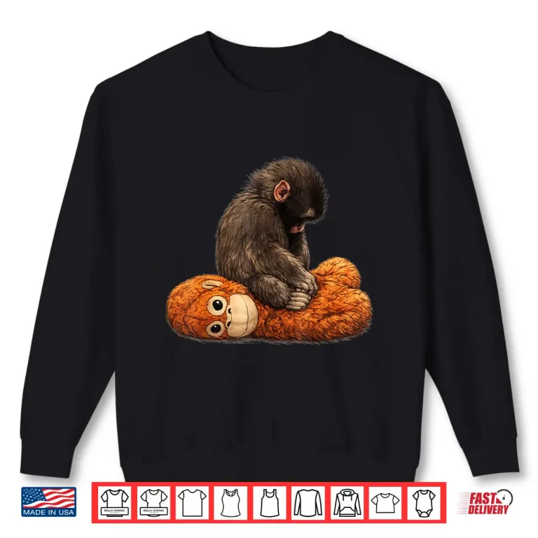 Sweatshirt Baby Monkey Punch Viral Internet Meme Character Shirt