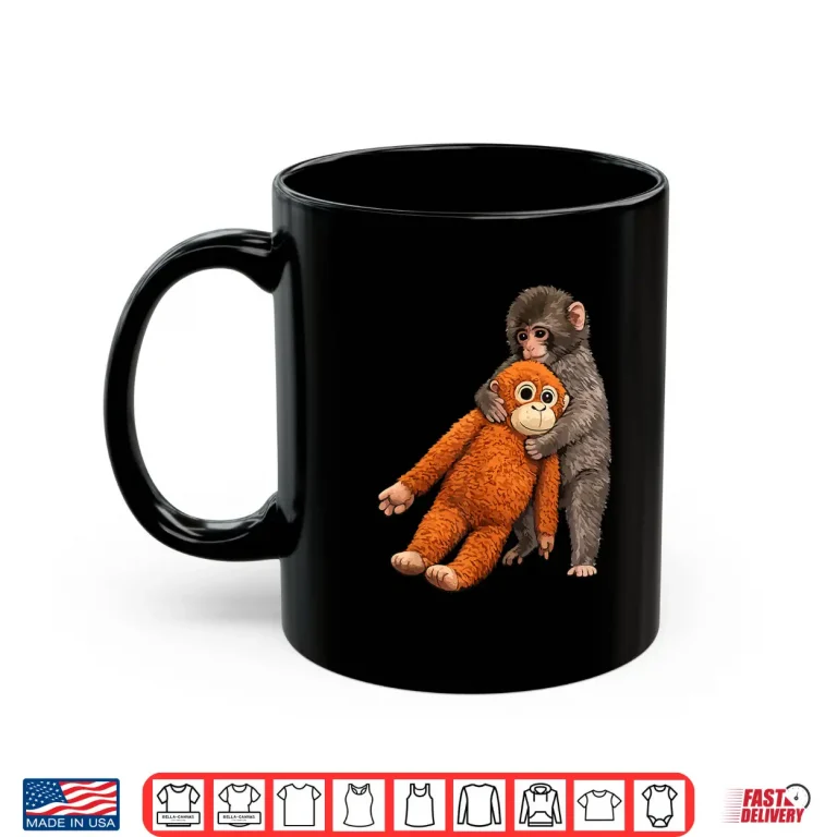 Mug Baby Viral Monkey Punch Hugging Aesthetic Graphic Shirt
