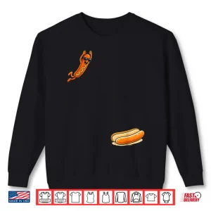 Sweatshirt Hotdog High Dive Funny Diving Food Humor Shirt