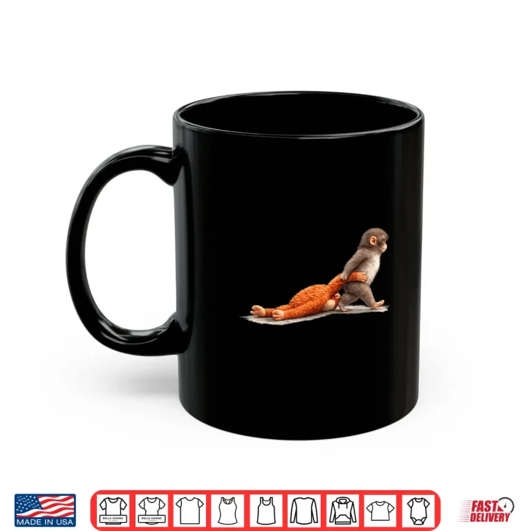 Mug Cute Monkey Punch Viral Internet Meme Minimalist Shirt