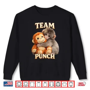Sweatshirt Monkey Team Punch Viral Character Graphic Design Shirt
