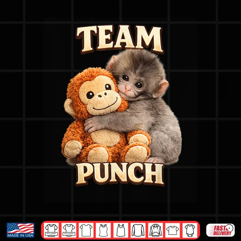 Design Monkey Team Punch Viral Character Graphic Design Shirt