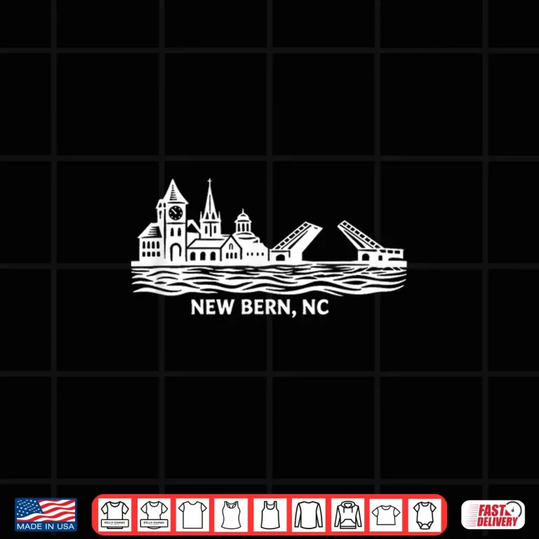Design New Bern North Carolina Professional Geographic Graphic Shirt