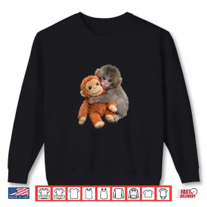 Sweatshirt Punch Baby Monkey Cute Fun Gift Animal Lovers Shirt