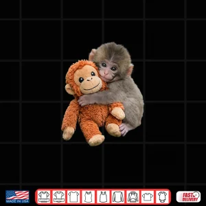 Design Punch Baby Monkey Cute Fun Gift Animal Lovers Shirt