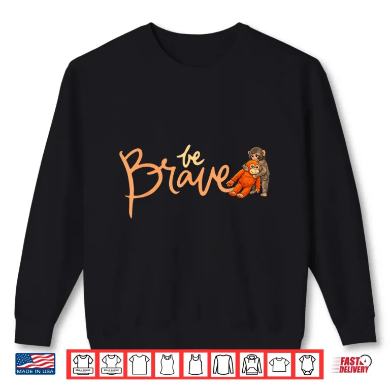 Sweatshirt Punch Baby Monkey Stuffed Animal Japan Inspiration Shirt