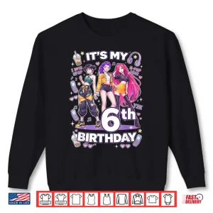Sweatshirt Sixth Birthday Six Year Old Korean Pop Party Graphic Shirt
