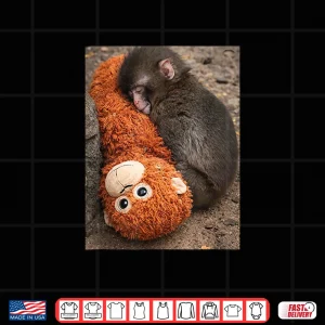 Design Punch Monkey Meme Cute Baby Plush Toy Mother Love Shirt