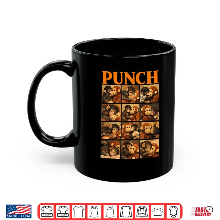 Mug Cute Monkey Punch Viral Internet Meme Character Shirt
