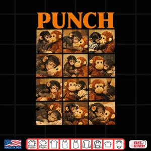 Design Cute Monkey Punch Viral Internet Meme Character Shirt